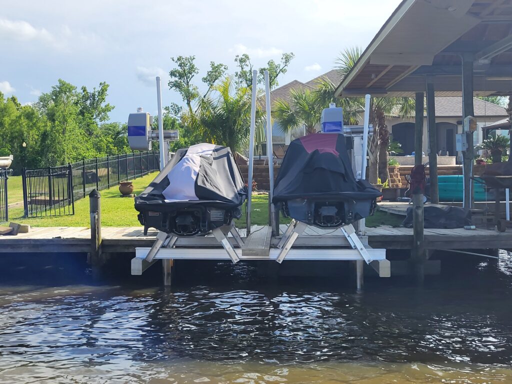 two jetski cover with cloth